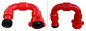 लाल उच्च दबाव ट्यूब फिटिंग, 2 &quot;एक्स अंजीर 1502 पाइप कुंडा संयुक्त लंबी त्रिज्या